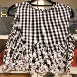Zara gingham sleaveless top